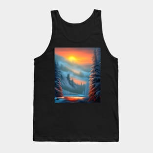 colorful winter sunset Tank Top